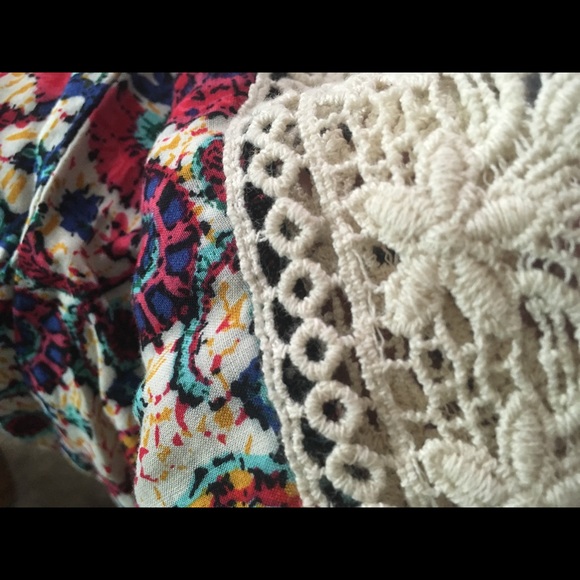 BOHO Shorts💓Pink Paisley Lace Beach Summer Lounge - Picture 6 of 8